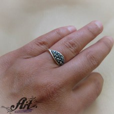 Сребърен дамски пръстен с камъни Swarovski R-833